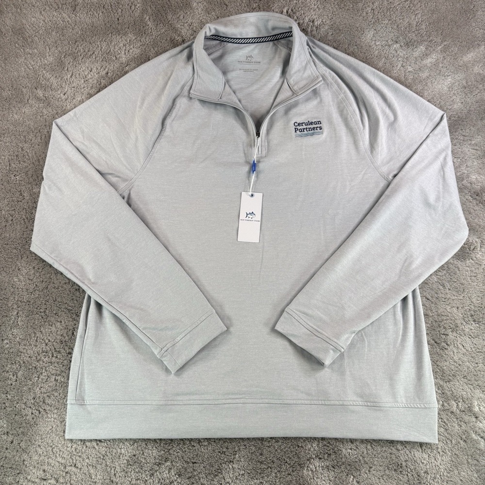 Southern Tide Golf Pullover Cruiser 1/4 Zip Mens XL Heather Gray NWT - MSRP $120